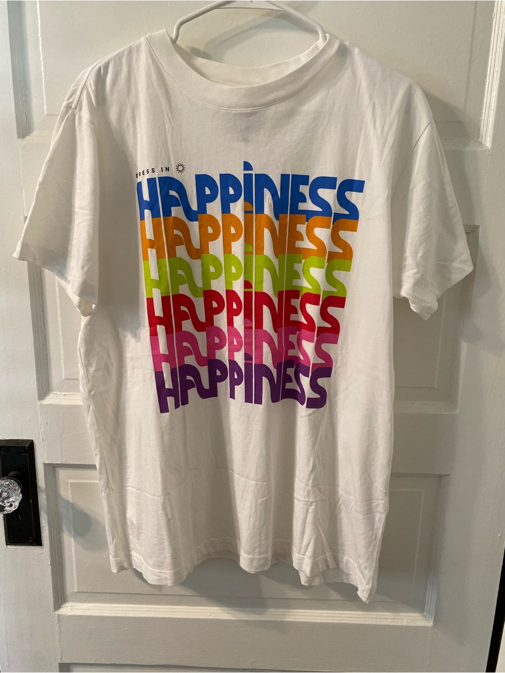 NWOT FARM Rio Off White Dress in Happiness Relaxed Tee Shirt - Picture 4 of 11
